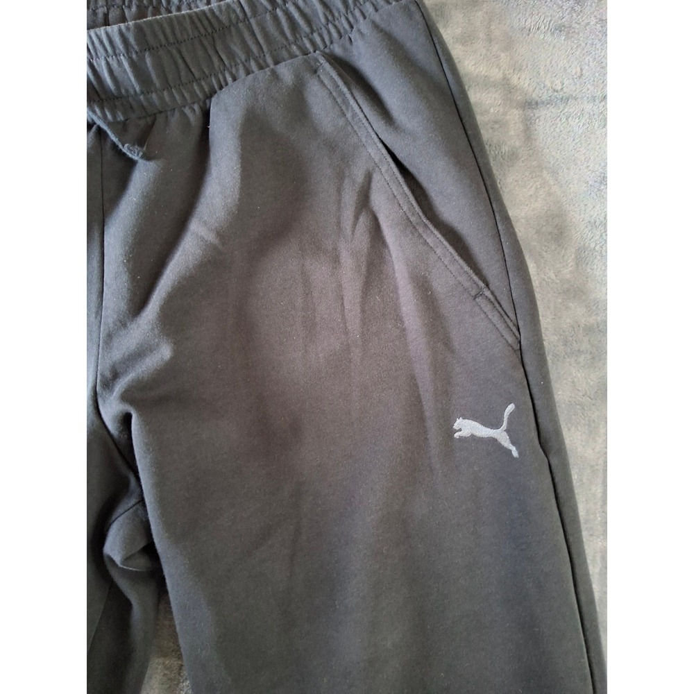 Puma Mens Essentials Sweatpants Black Joggers Elastic Waist Pockets 589286-01 L - Picture 3 of 6